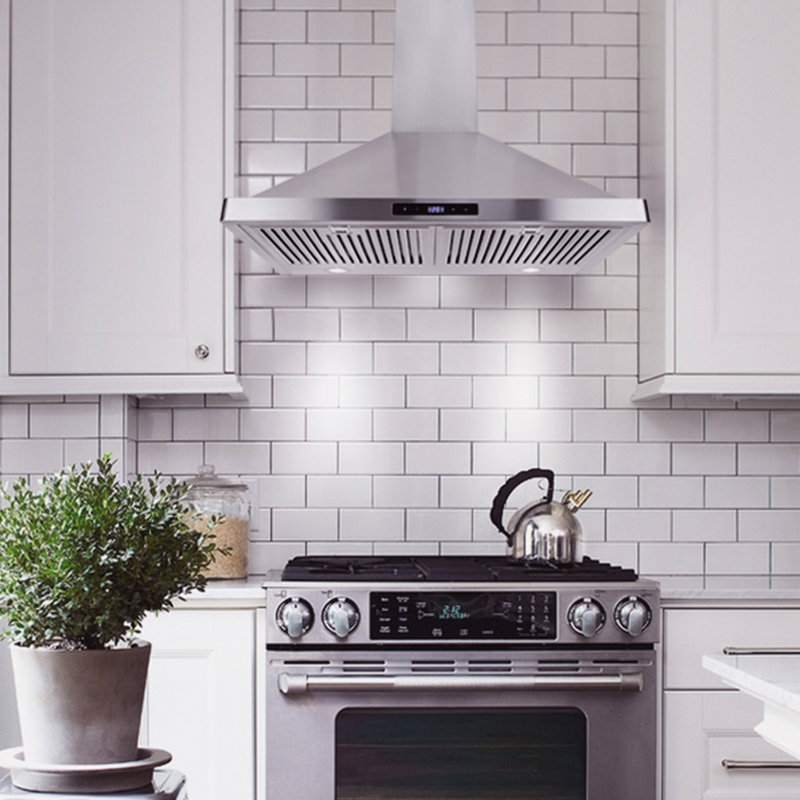Cosmo 30" 760 CFM Ductless Wall Mount Range Hood & Reviews Wayfair.ca